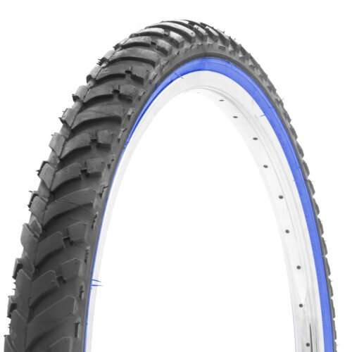 THALL133-01 LLANTA VEE RUBBER MODELO VRB039 TRACTO R24"X2.125 HULE NEGRO / PARED AZUL ALAMBRE