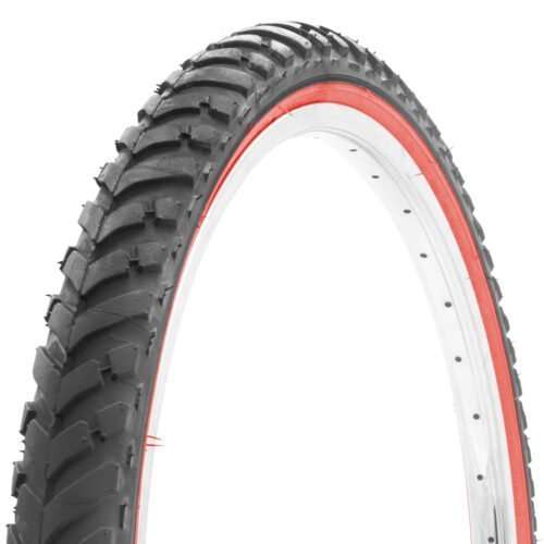 THALL137-01 LLANTA VEE RUBBER MODELO VRB039 TRACTO R26"X2.125 HULE NEGRO / PARED ROJA ALAMBRE